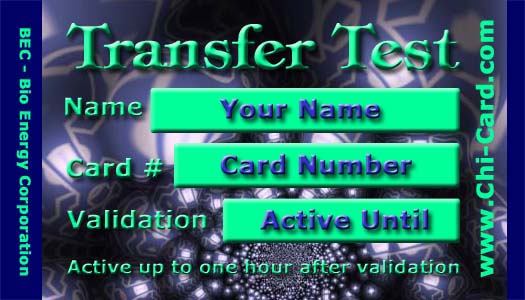 Chi Energy Transfer Card
