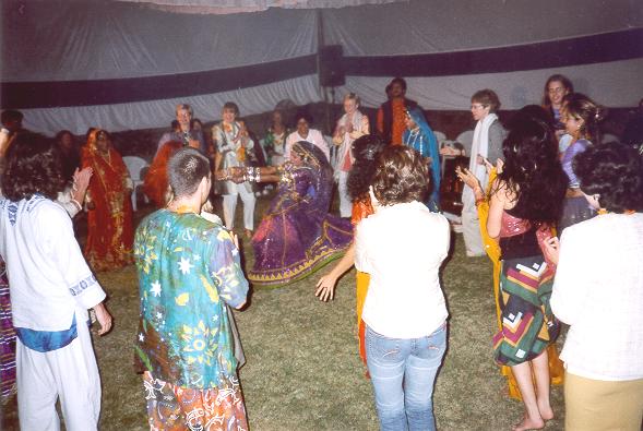 Group With Indian Dancers